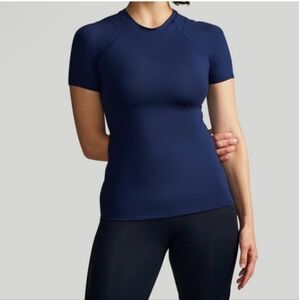 Tommy Copper Women's Blue Compression Short Sleeve T-shirt Size L